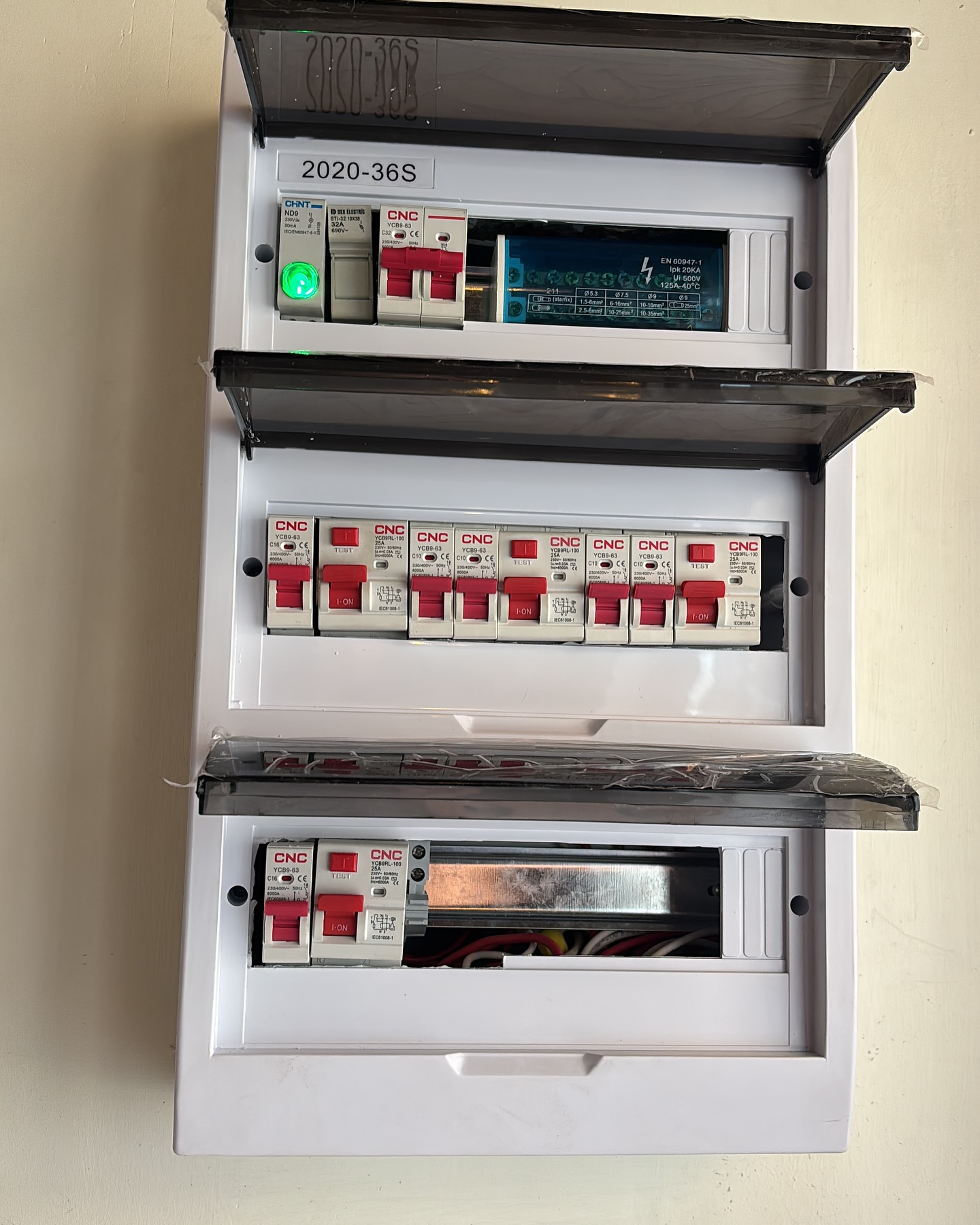 Tablero eléctrico trabajado por SGR Electricidad